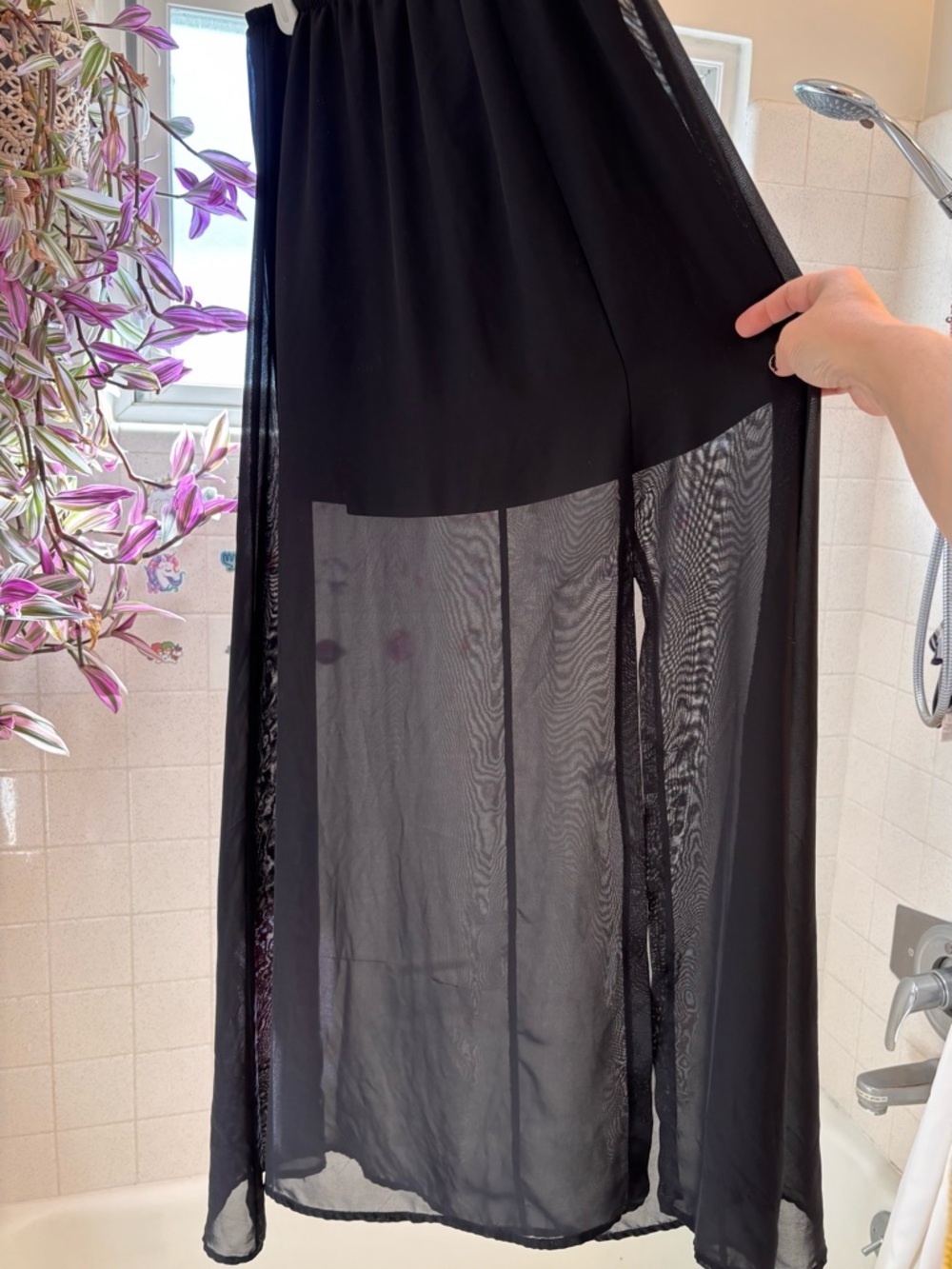 Y2K Whimsigoth Black Sheer Maxi Skirt Size Small Fairy Grunge Edgy Punk Witchy